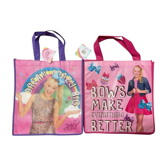 Jojo Siwa Hair Bows Tote Bags Patches Lot of 15 Unicorn Foil Glitter Sequins New - Picture 2 of 10